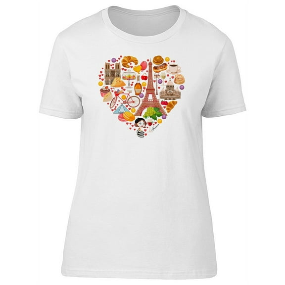 France Landmark Travel Lovers T-Shirt Women -Image by Shutterstock, Female x-Large