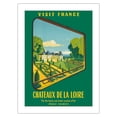 thumbnail image 1 of France Loire Valley Castles (Châteaux De La Loire) - French Railways (SNCF) - Vintage Travel Poster by Jean Garcia c.1952 - Fine Art Matte Paper Print (Unframed) 24x32in, 1 of 4