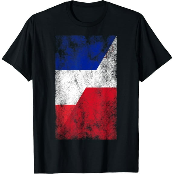 France Malta Flags - French Maltese T-Shirt