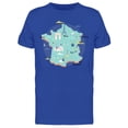 thumbnail image 1 of France Map Retro Style T-Shirt Men -Image by Shutterstock, Male Medium, 1 of 2