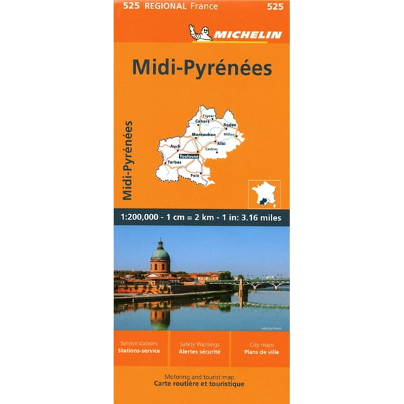 Midi-Pyrenees - Michelin Regional Map 525