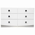thumbnail image 1 of France Modern High Gloss 6 Drawer Dresser, White, 1 of 1