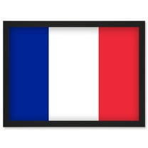 France National Flag Patriotic Vexillology World Flags Country Region Poster Artwork Framed Wall Art Print A4