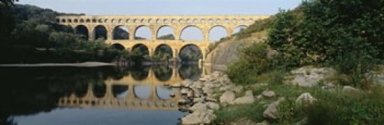France Nimes Pont du Gard Canvas Art - Panoramic Images (36 x 12)