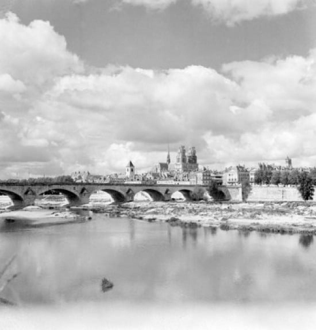 France Orleans Arch bridge with river Loire Canvas Art - (24 x 36)
