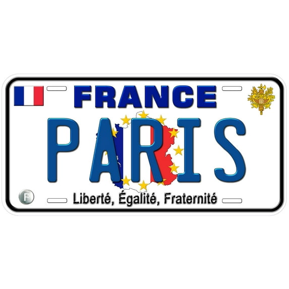 France Paris Custom Novelty Car License Plate