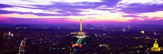 France Paris Eiffel Tower Canvas Art - Panoramic Images (36 x 12)