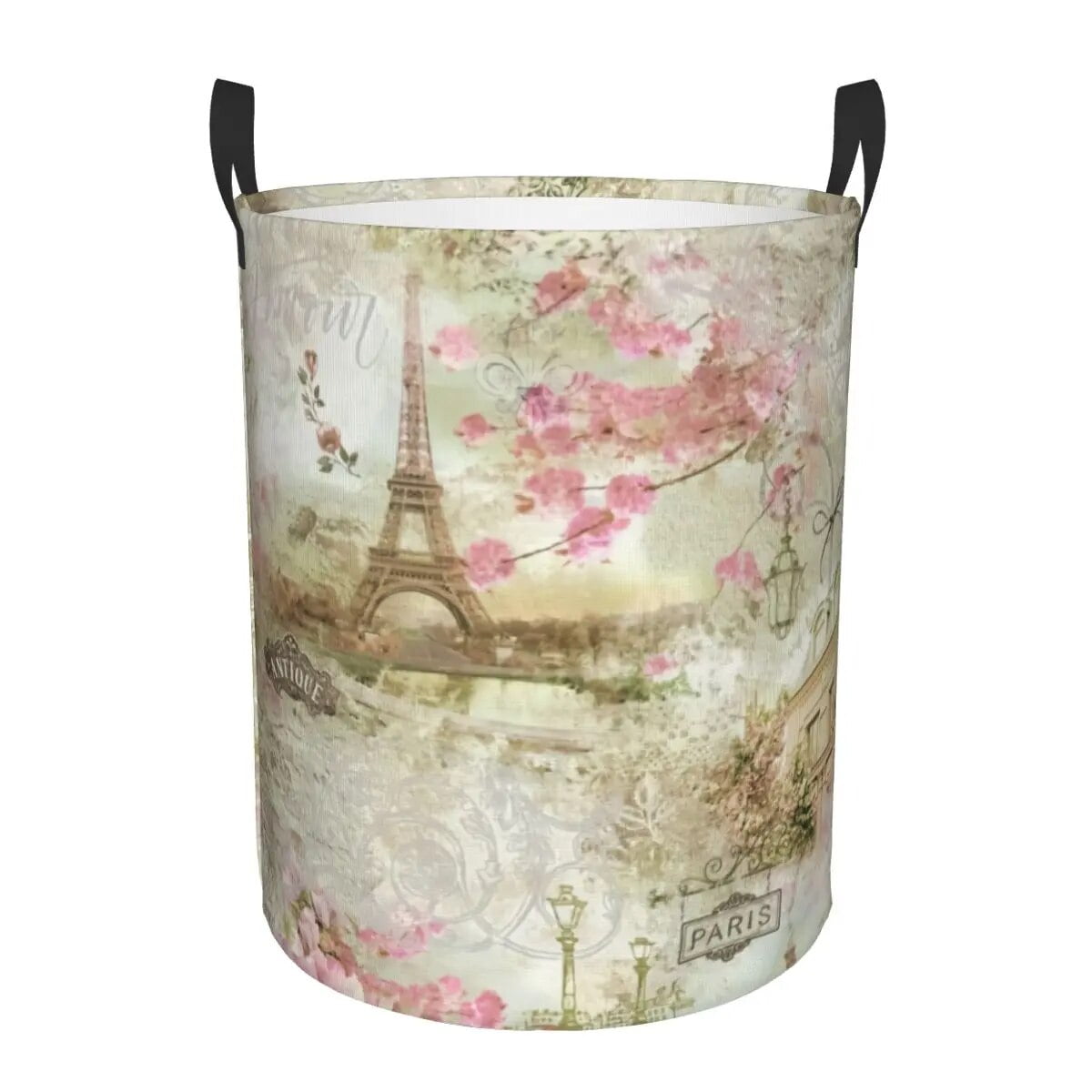France Paris Eiffel Tower Laundry Hamper Large Clothes Storage Basket