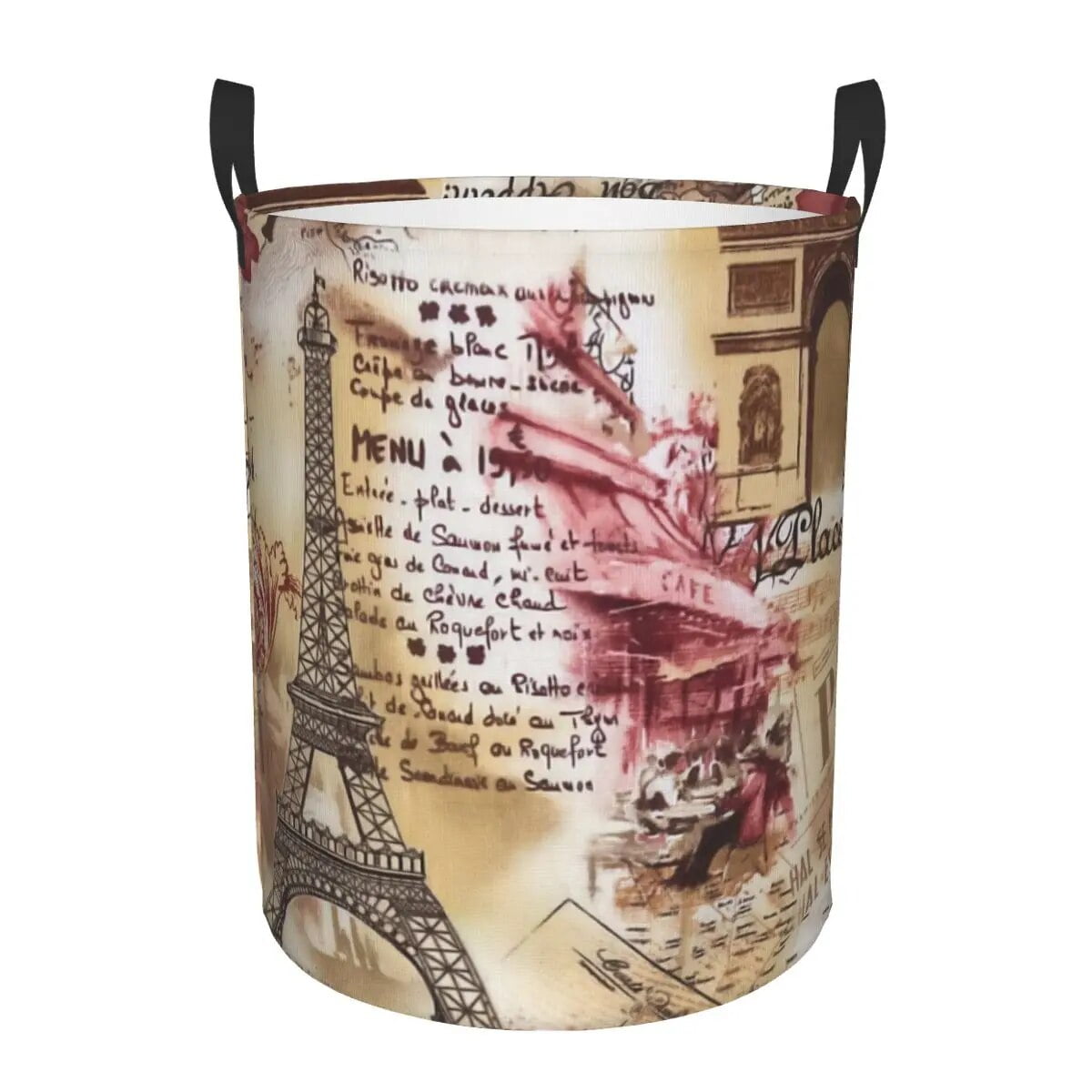 France Paris Eiffel Tower Laundry Hamper Large Clothes Storage Basket