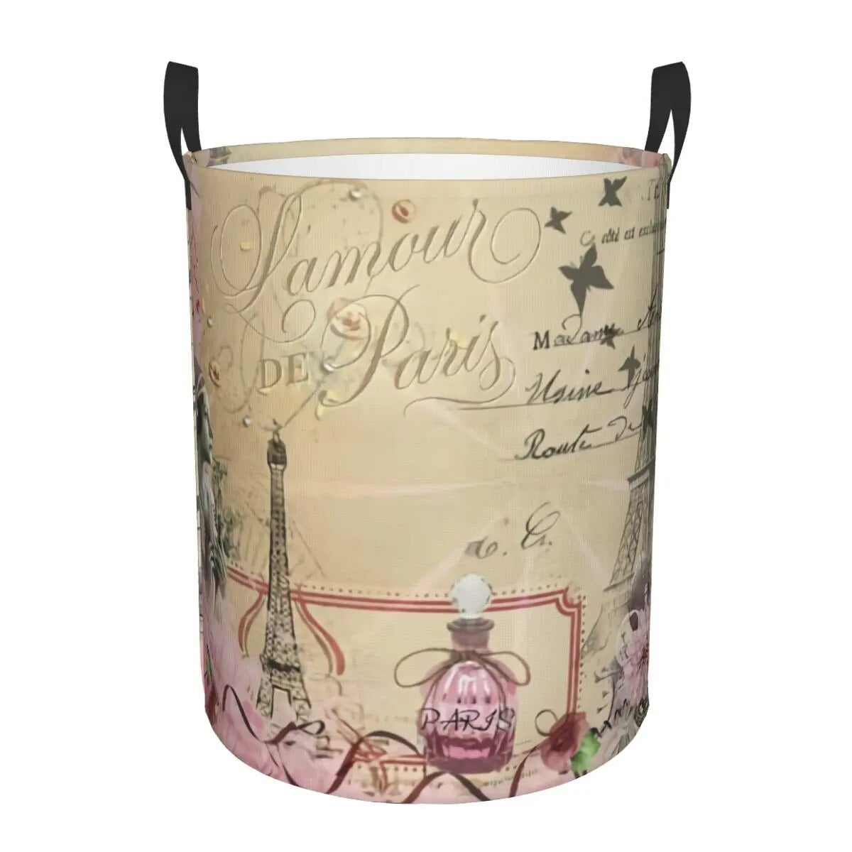 France Paris Eiffel Tower Laundry Hamper Large Clothes Storage Basket
