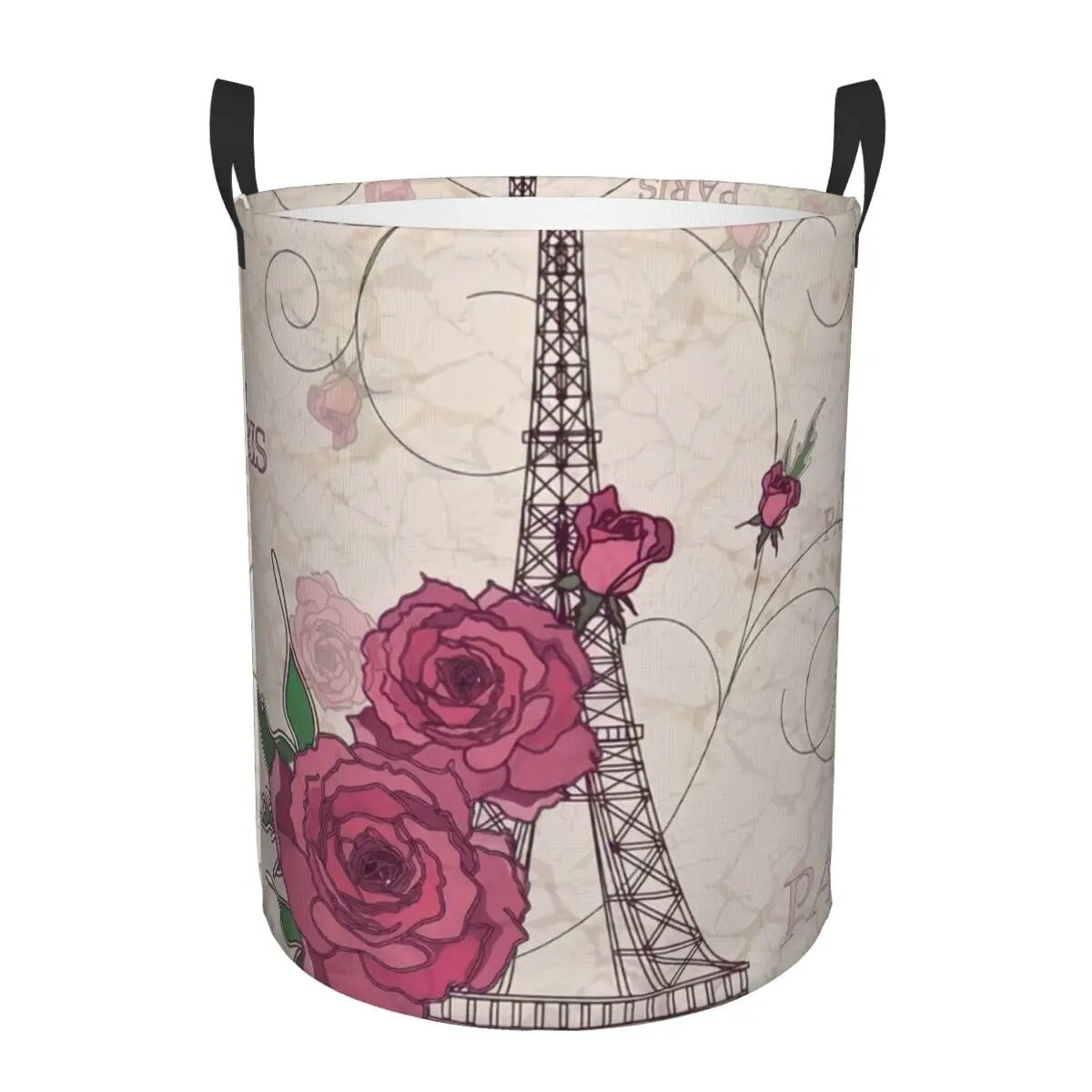 France Paris Eiffel Tower Laundry Hamper Large Clothes Storage Basket