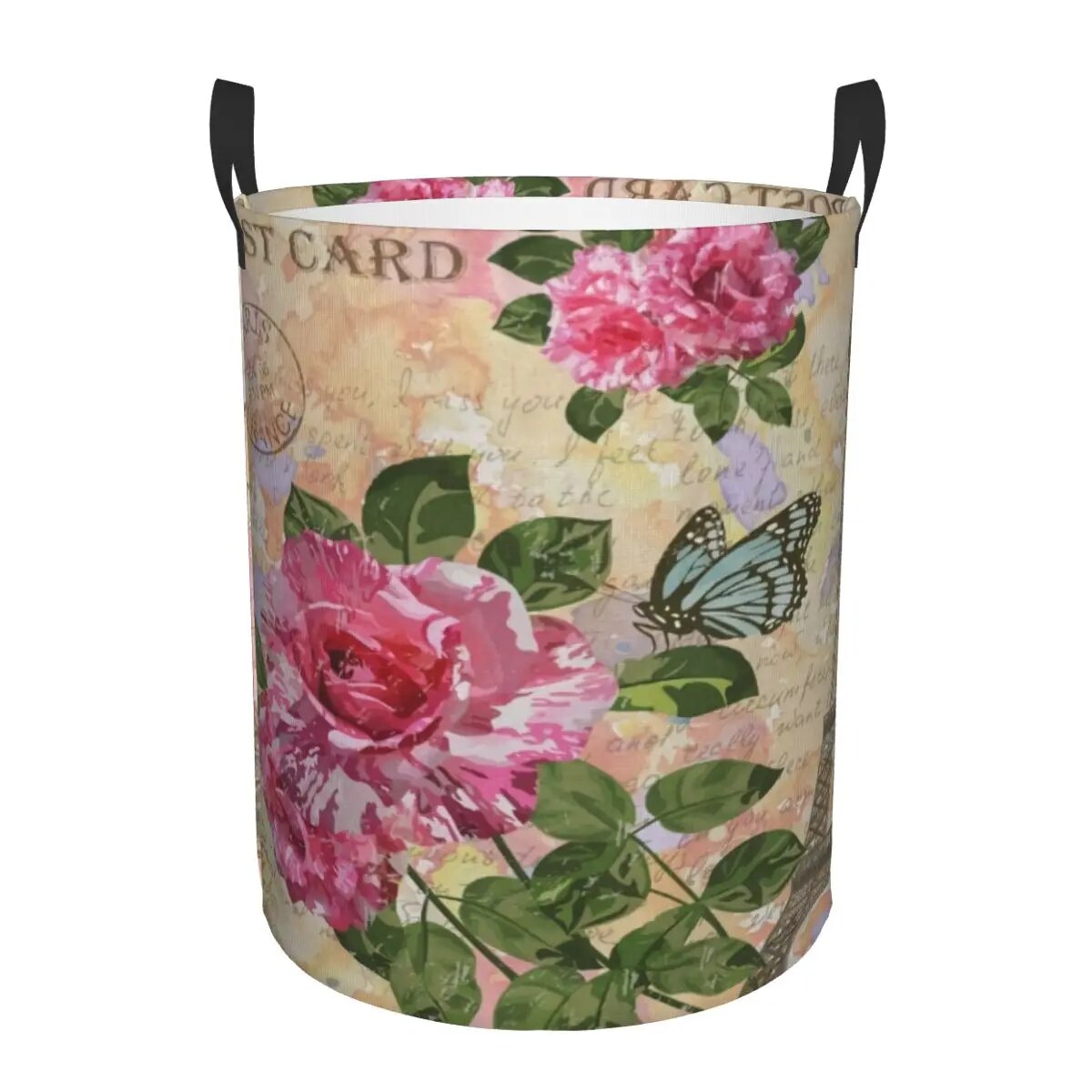 France Paris Eiffel Tower Laundry Hamper Large Clothes Storage Basket