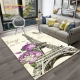 thumbnail image 1 of France Paris Eiffel Tower Retro Carpet Rug for Home Living Room Bedroom Sofa Doormat r Kids Play Area Rug Non-slip Floor Mat, 1 of 5