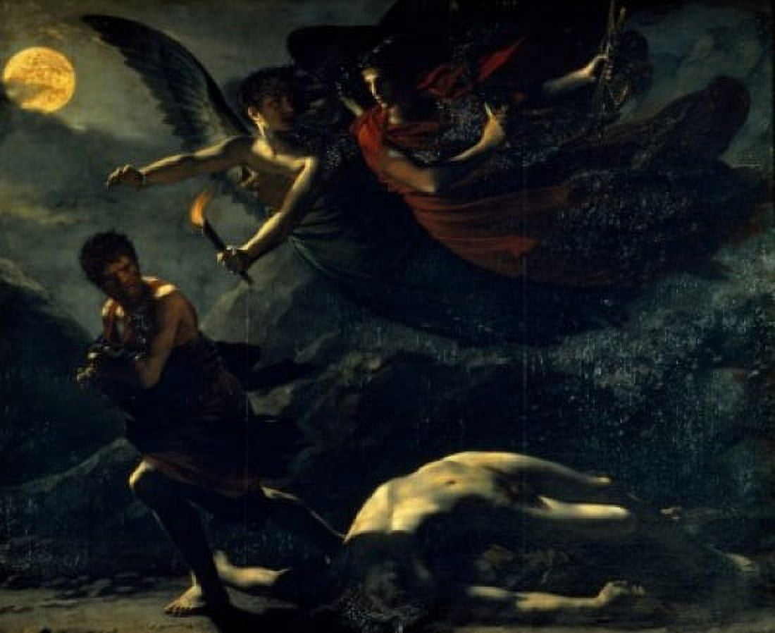 France Paris Musee Du Louvre Justice and Divine Vengence Pursuing Crime by Pierre-Paul Prudhon oil painting 1808 (1758-1823) Canvas Art - Pierre-Paul Prudhon (18 x 24)