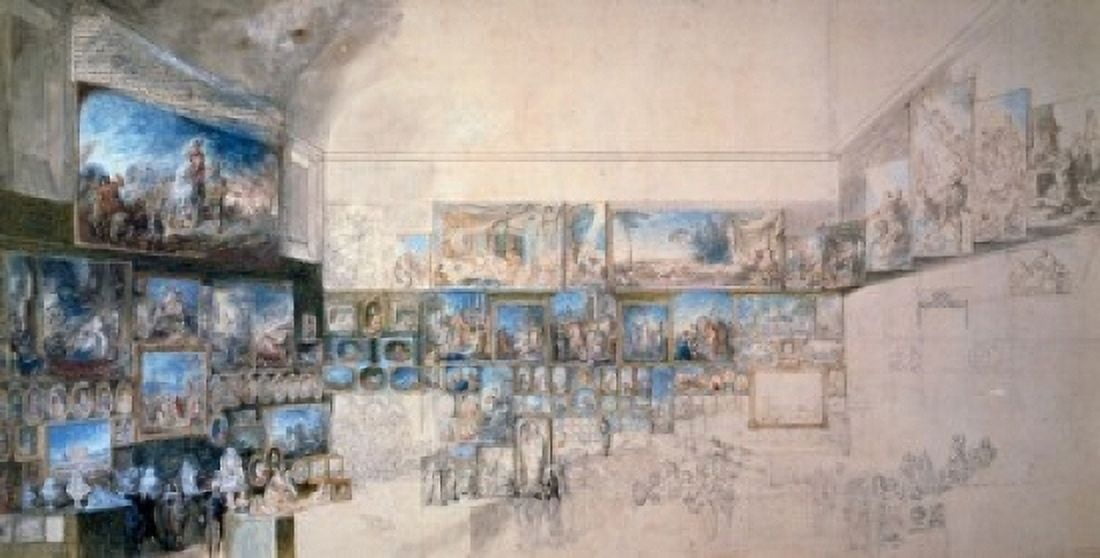 France Paris Musee Du Louvre View of the Salon of 1765 by unknown artist Canvas Art - (24 x 36)