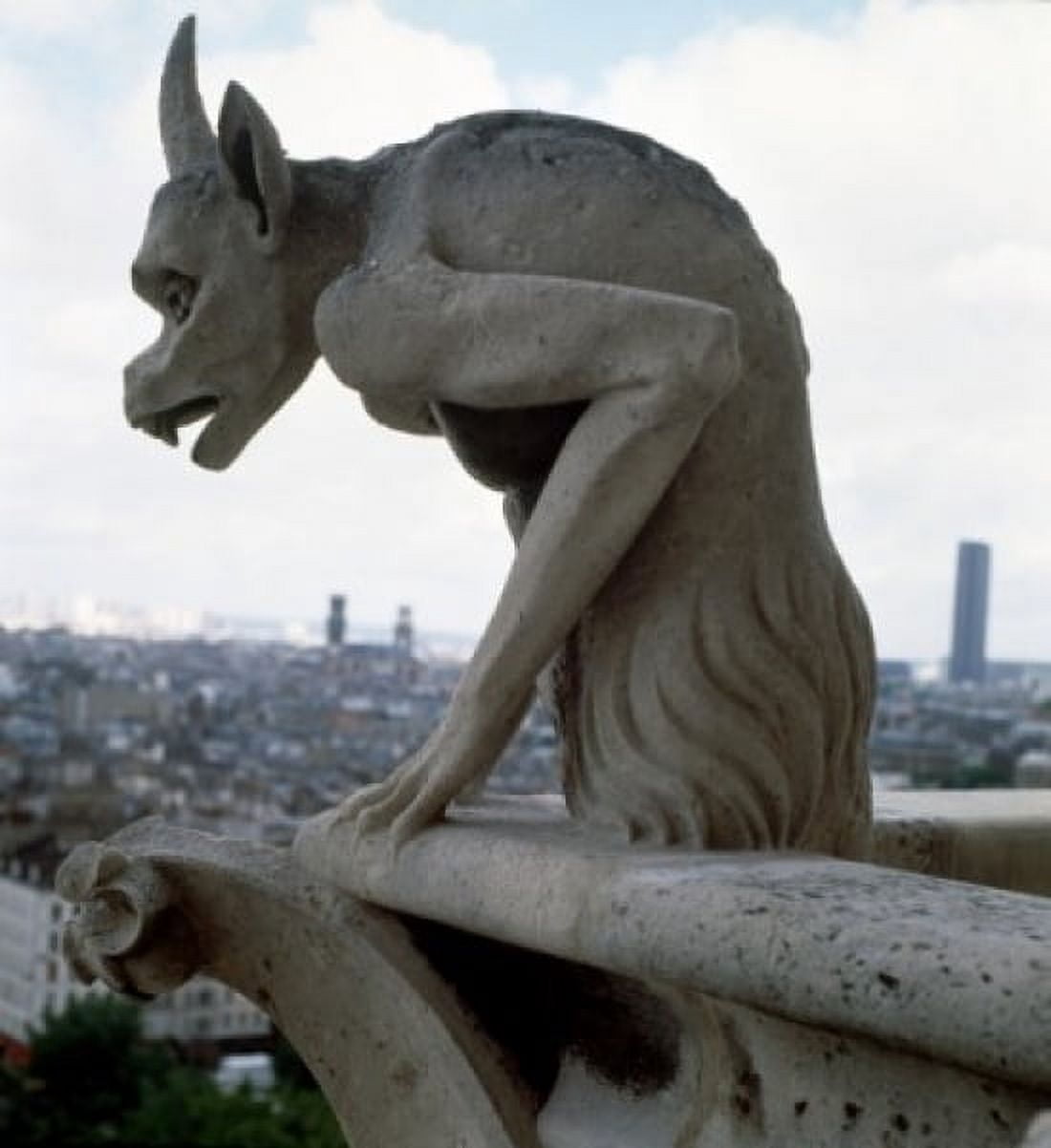 France Paris Notre Dame de Paris Gargoyle Canvas Art - (24 x 36)