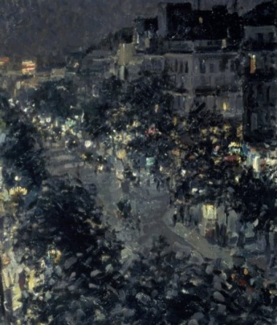 France Paris Paris at Night Boulevard des Italiens by Konstantin Korovin oil on canvas (1861-1939) Russia Moscow Tretyakov Gallery 1908 Canvas Art - Konstantin Alekseevic Korovi (24 x 36)
