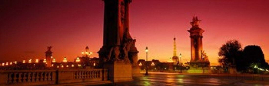France Paris Pont Alexandre III Canvas Art - Panoramic Images (18 x 6)
