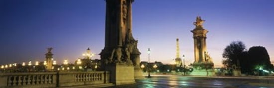 France Paris Pont Alexandre III Canvas Art - Panoramic Images (36 x 12)