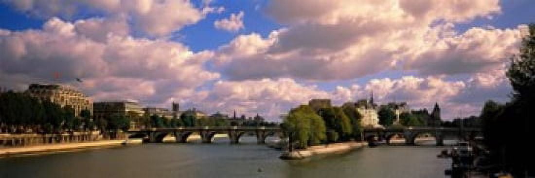 France Paris Seine River Canvas Art - Panoramic Images (18 x 6)