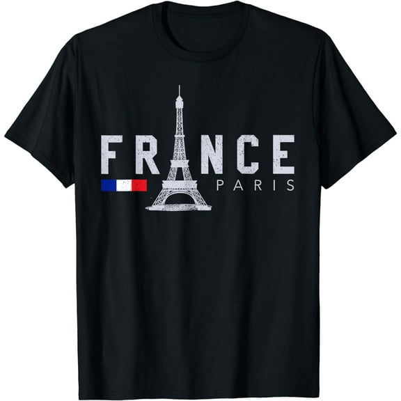 France Paris T-Shirt French Flag Eiffel Tower Souvenir Gift T-Shirt