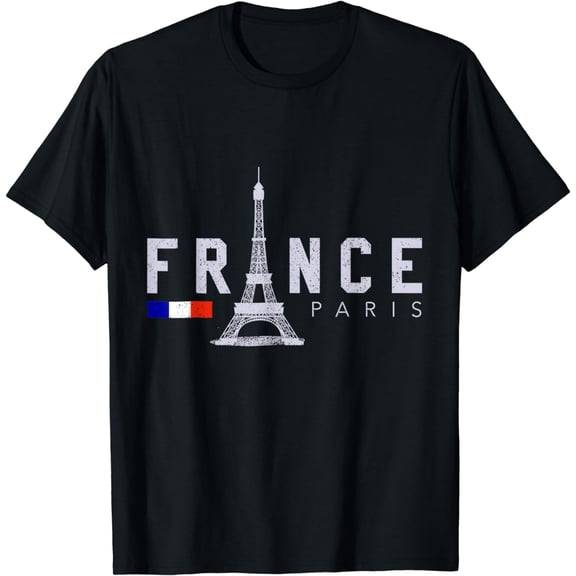 France Paris T-Shirt French Flag Eiffel Tower Souvenir Gift T-Shirt