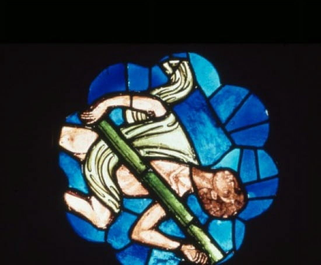 France Picardy Aisne Department Braine Braine Abbey Stained glass Canvas Art - (18 x 24)