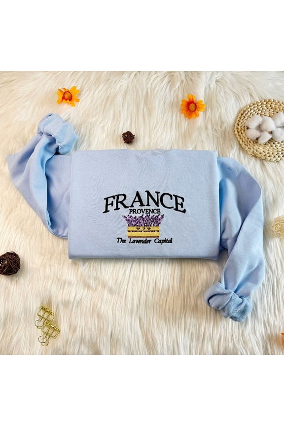 France Provence Embroidered Sweatshirt