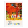 thumbnail image 1 of France - Provence St. Remy - St. Paul Monastery (Resting Place Van Gogh) - Vintage Travel Poster by Roger Bezombes c.1970s - Fine Art Rolled Canvas Print 27in x 40in, 1 of 4