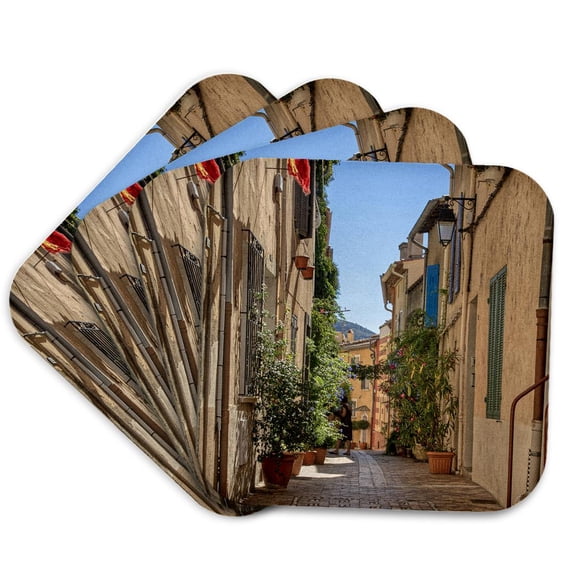 3drose, France, Provence. Street Scene., Set of 4 Coasters - Soft