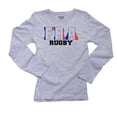 thumbnail image 1 of France Rugby - Olympic Games - Rio - Flag Women's Long Sleeve Grey T-Shirt, 1 of 2