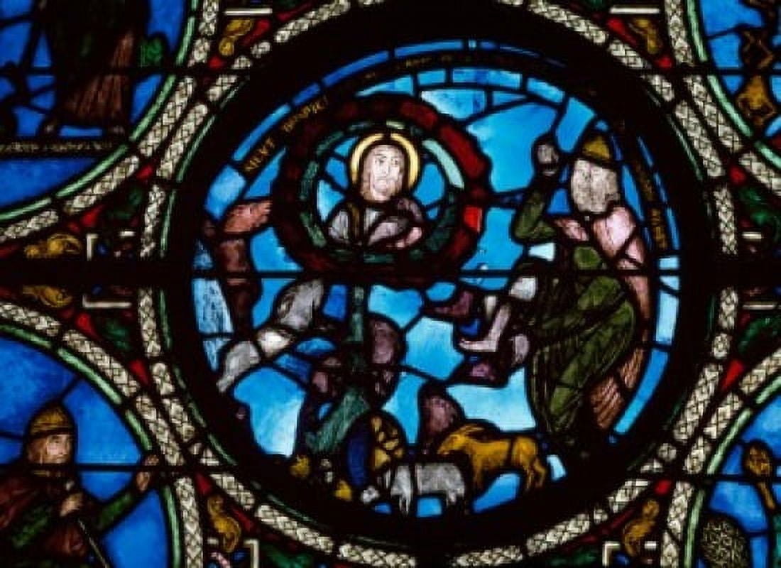 France Saint-Denis Church of St Denis small section of the Arch of Alliance stained glass Canvas Art - (18 x 24)