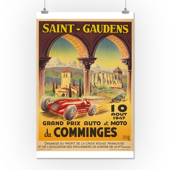 France - Saint - Gaudens - Grand Prix du Comminges - (artist: Briche c. 1947) - Vintage Advertisement (16x24 Giclee Gallery Print, Wall Decor Travel Poster)