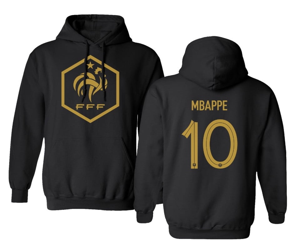 France Soccer 10 Mbappe World Football Fans Unisex Hooded Sweatshirt Navy Medium Walmart