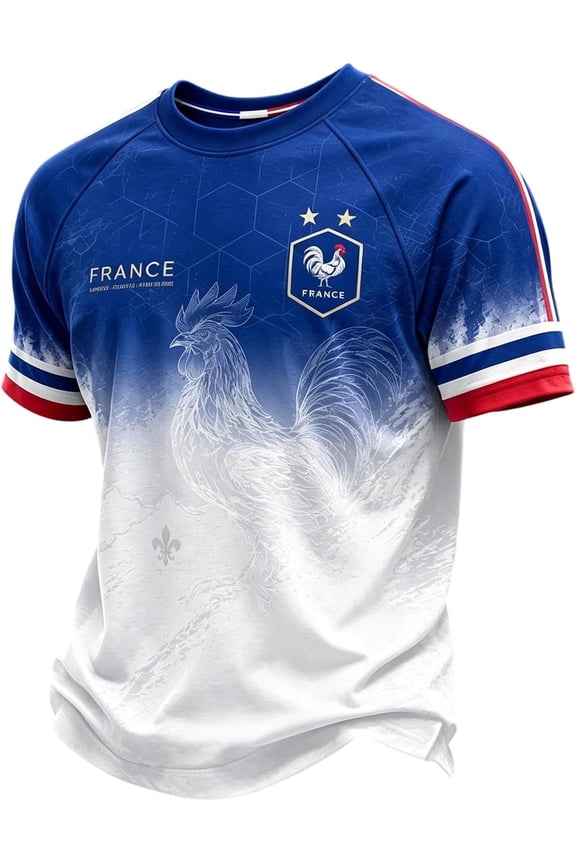 France Soccer Jerseys Men, Soccer Cup 2026 French Jersey Soccer, Maillot De France, France National Team Soccer Jersey, T-Shirt Short Sleeve Football Training Shirt for Adult