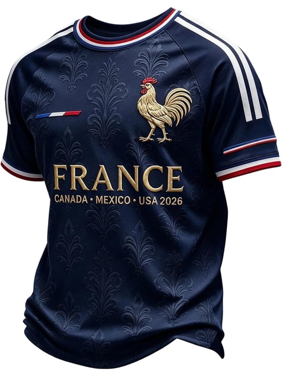 France Soccer Jerseys Men, Soccer Cup 2026 French Jersey Soccer, Maillot De France, France National Team Soccer Jersey, T-Shirt Short Sleeve Football Training Shirt for Adult