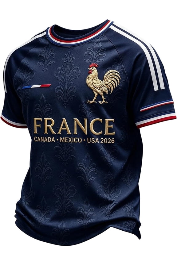 France Soccer Jerseys Men, Soccer Cup 2026 French Jersey Soccer, Maillot De France, France National Team Soccer Jersey, T-Shirt Short Sleeve Football Training Shirt for Adult