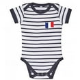 thumbnail image 1 of France Striped Baby Bodysuit, Navy & White - 18-23 Months, 1 of 1