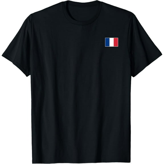 France T Shirt Women Men Kids Left Chest French Flag T-Shirt