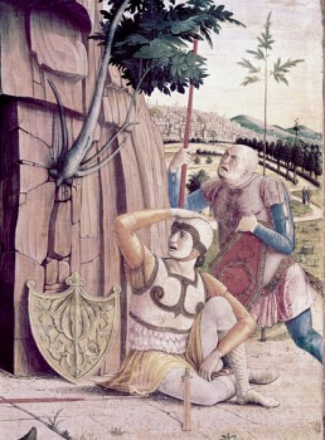 France Tours Musee des Beaux-Arts Resurrection by Andrea Mantegna Oil On Wood 1456 detail (1431-1506) Canvas Art - Andrea Mantegna (18 x 24)