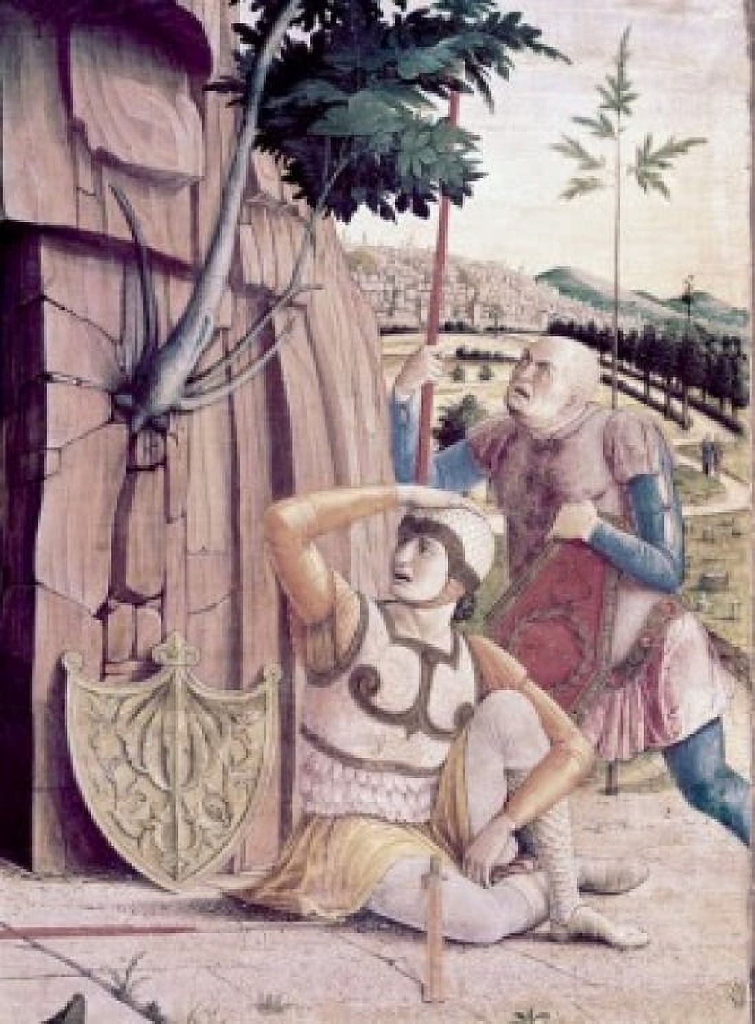 France Tours Musee des Beaux-Arts Resurrection by Andrea Mantegna Oil On Wood 1456 detail (1431-1506) Canvas Art - Andrea Mantegna (24 x 36)