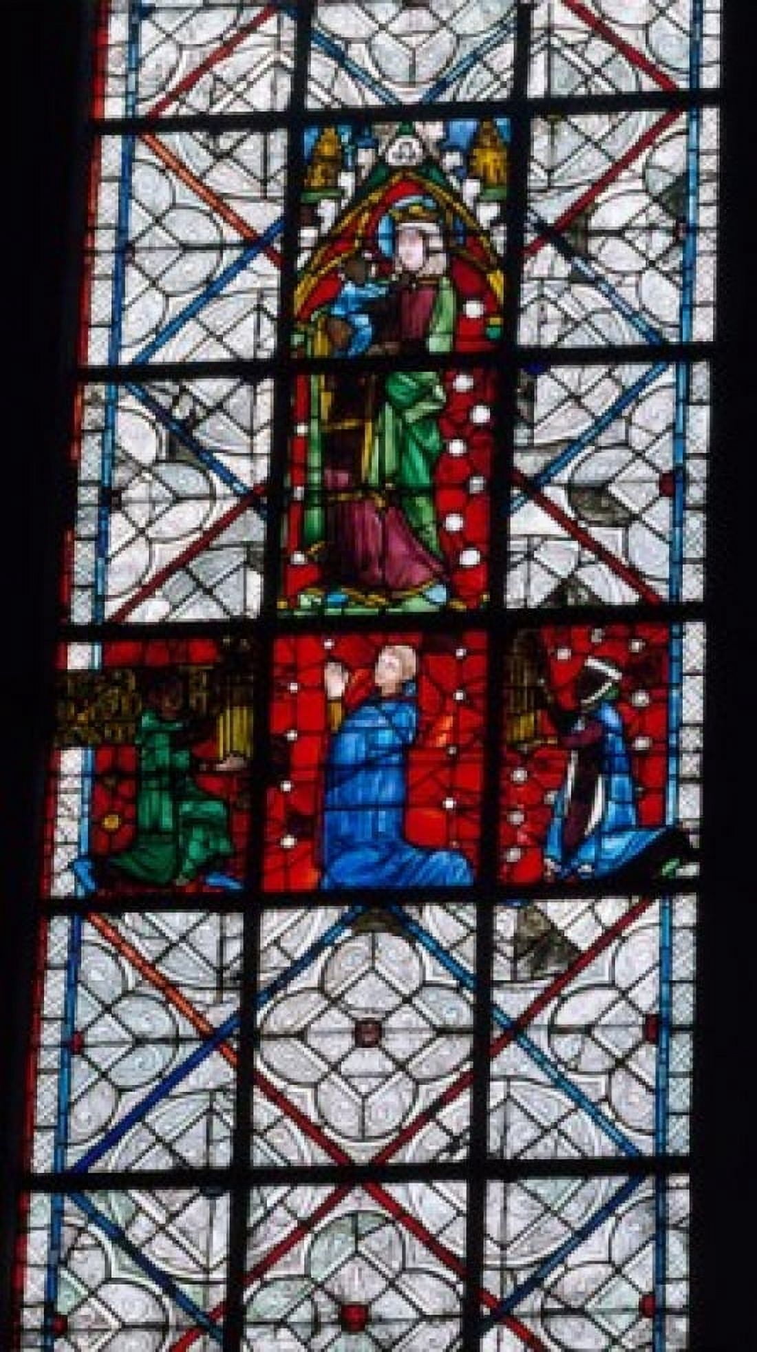 France Upper Normandy Rouen Rouen Cathedral The Virgin stained glass Canvas Art - (18 x 24)