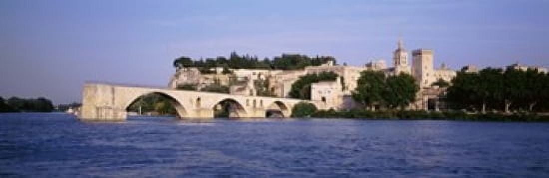 France Vaucluse Avignon Palais des Papes Pont St-Benezet Bridge Fort near the sea Canvas Art - Panoramic Images (18 x 6)