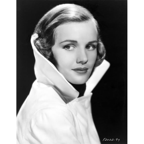 Frances Farmer in a Coat with Collars Popped Out Photo Print (8 x 10)