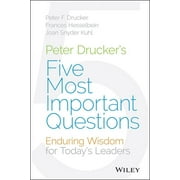 Frances Hesselbein Leadership Forum Peter Druckers Five Most Important Questions Enduring Wisdom for Todays Leaders, Hardcover