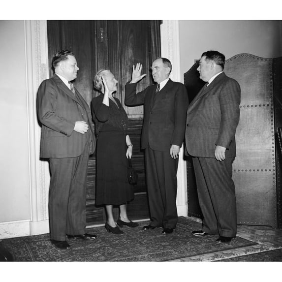 Frances P. Bolton. Nrepublican Politician From Ohio. Bolton Being Sworn Into The House Of Representatives