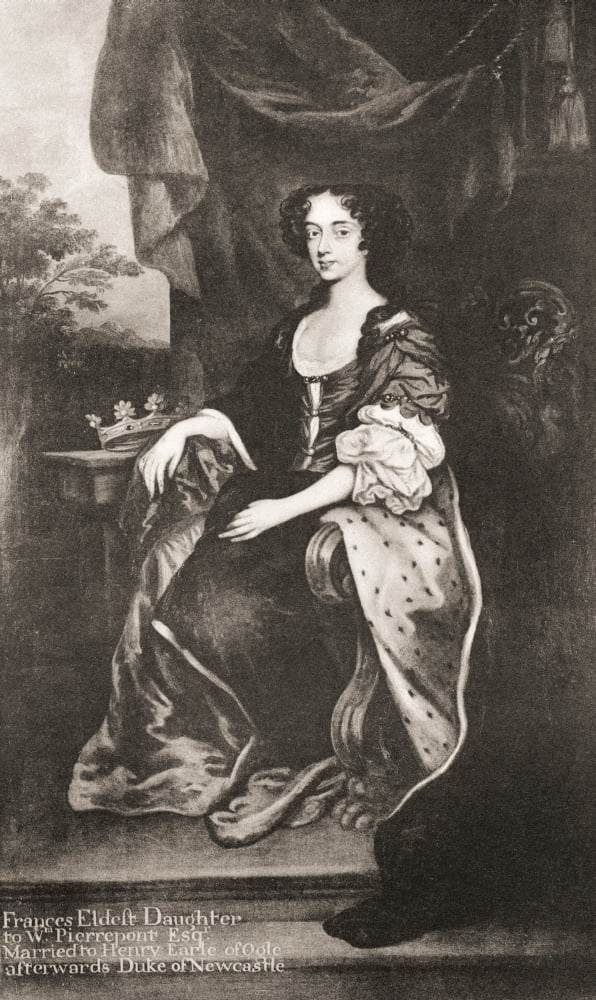 Frances Pierrepont nee Cavendish 1548 - 1632 Wife of Sir Henry Pierrepont 2nd Duke of Newcastle After a contemporary work Canvas Art - Ken Welsh Design Pics (10 x 18)