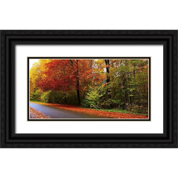 Frances, Stephanie 14x9 Black Ornate Wood Framed with Double Matting Museum Art Print Titled - Woods Wanderer 2