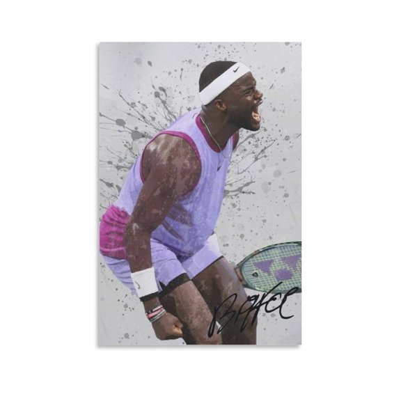 Frances Tiafoe Poster Canvas Poster Posters Art Print Wall Photo Paint Poster Hanging Picture Family Bedroom Decor Gift 16x24inch(40x60cm)