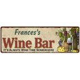 thumbnail image 1 of Frances's Wine Bar Home Decor Metal Gift 8x24 Sign 108240052048, 1 of 1